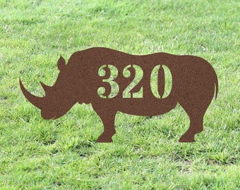 Rhino Figurine Rhino Figure Rhino Statue Rhino Miniature Rhino Silhouette Rhino Sculpture Tiny Mini Vintage Rhino
