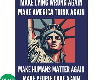 Make Lying Wrong Again Resist Anti Trump Poster Protest March Sign Poster, No Kings In America Subtle FDT Rally Anti Billionaire Activist s