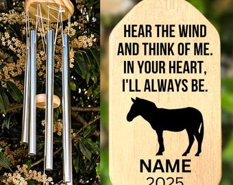 Horse Wind Chime Horse Memorial Horse Loss Gift Sympathy Bereavement Listen To The Wind Condolence Gift