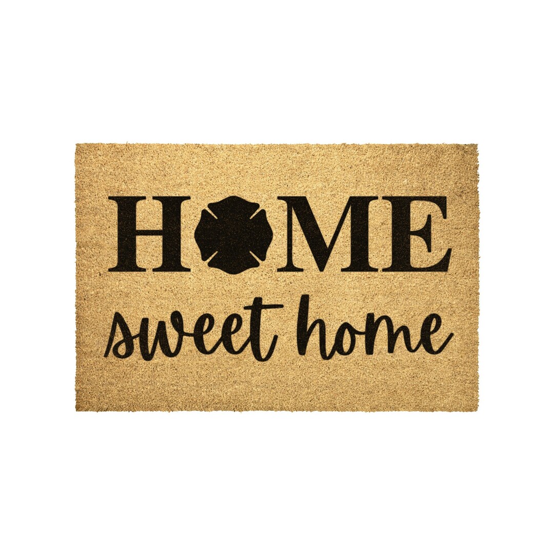 Firefighter Doormat Fire Department Outdoor Rug Fire Dept Coir Door Mat