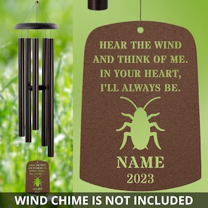Cockroach Wind Chime Sail Cockroach Memorial Cockroach Loss Gift Sympathy Bereavement Listen To The Wind Condolence