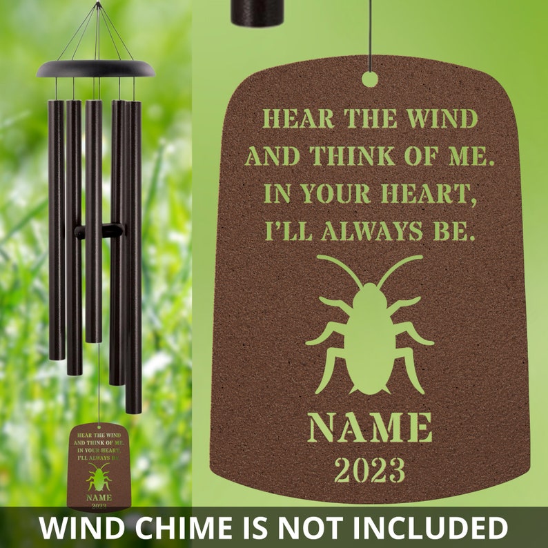 Cockroach Wind Chime Sail Cockroach Memorial Cockroach Loss Gift ...