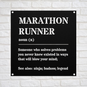 Best Marathon Runner Gift Metal Sign For Women and Men, For Christmas, Birthday, Marathon Gift, A Personalized Custom Name Wall Art