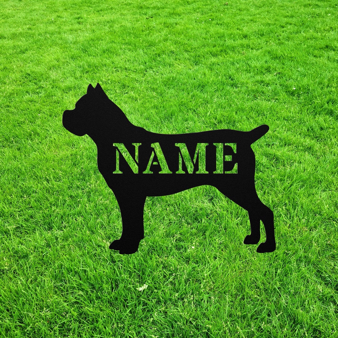 Personalized Cane Corso Garden Statue Stake, Custom Cane Corso Outdoor