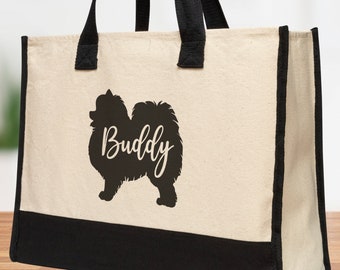 Pomeranian Tote Bag, Gift Custom Bag, Personalized Gift Bag, Custom Dog Mom Gift, Personalized Pet Bag, Custom Pet gift, Canvas Tote Bag