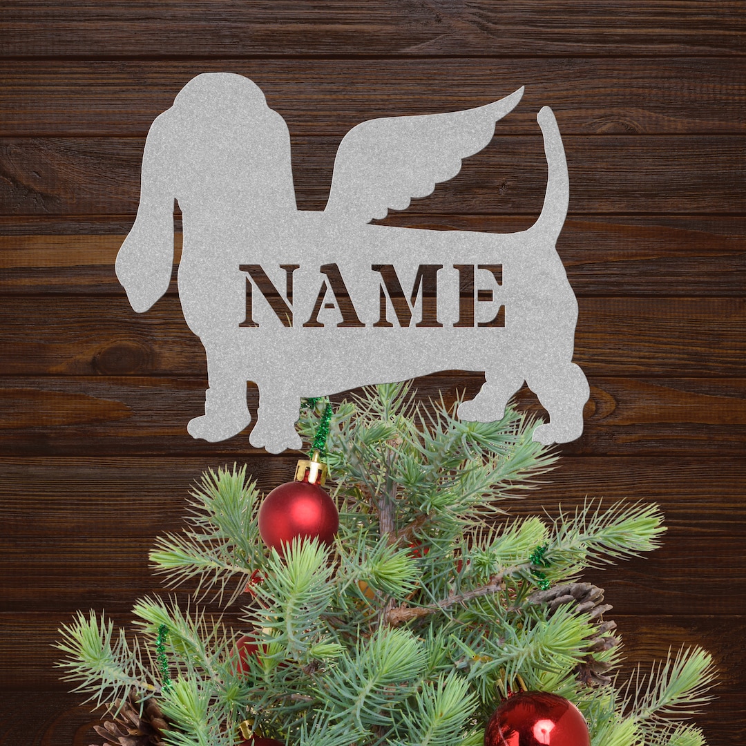 Basset Hound Tree Topper Christmas Holiday Decoration Ornament Etsy
