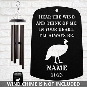 Guinea Fowl Wind Chime Sail Guinea fowl Memorial Guinea fowl Loss Gift Sympathy Bereavement Listen To The Wind Condolence