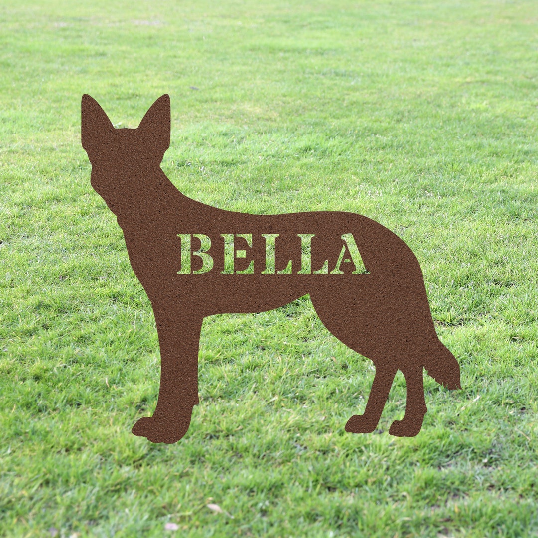 Personalized Australian Kelpie Statue Stake Custom Australian Etsy