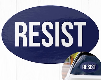 Resist Sticker Vinyl, Banned Books Reproductive LGBT Rights Social Justice Climate Change Science Liberal Feminist BLM Activist Sticker Car