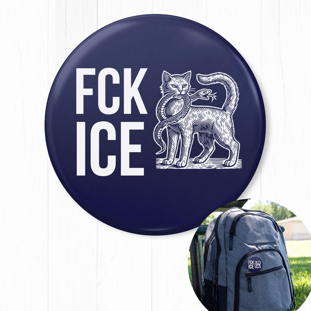 Fck Ice Pin Button Anti Trump Badge Abolish Ice Out Chinga La Migra ...