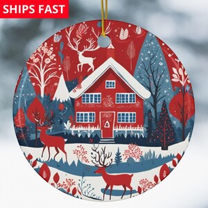 Scandinavian Christmas Ornaments Swedish Folk Art Gift Norwegian Christmas Home Decor European Gifts Nordic Folk Art Christmas Gift
