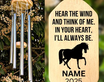 Horse Wind Chime Horse Memorial Horse Loss Gift Sympathy Bereavement Listen To The Wind Condolence Gift