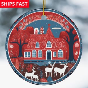 Scandinavian Christmas Ornaments Swedish Folk Art Gift Norwegian Christmas Home Decor European Gifts Nordic Folk Art Christmas Gift