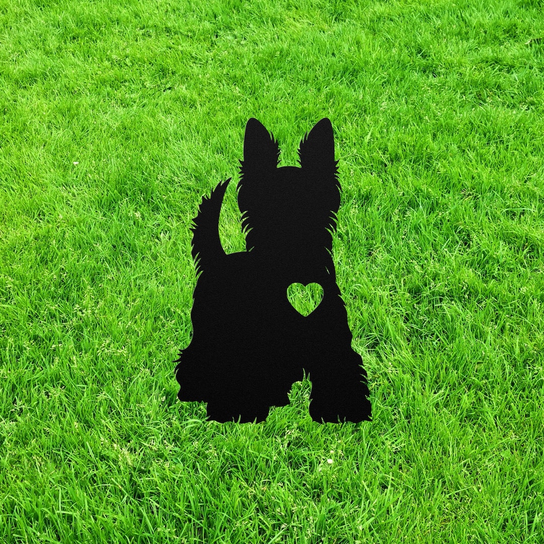 Personalized Scottie Yard Art Statue Stake, Custom Scottish Terrier Outdoor Garden Decor