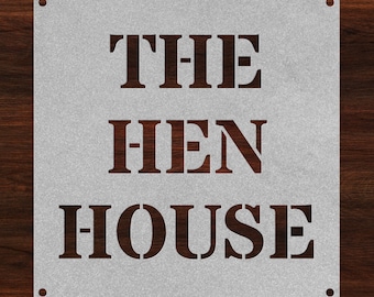 The Hen House Chicken Coop Sign - Backyard Chicken Gift - Cute Chicken Coop Décor - Weather Resistant Metal Street Sign - Chicken Lover