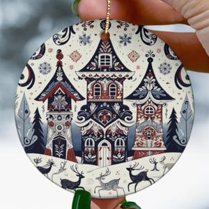Scandinavian Christmas Ornaments Swedish Folk Art Gift Norwegian Christmas Home Decor European Gifts Nordic Folk Art Christmas Gift