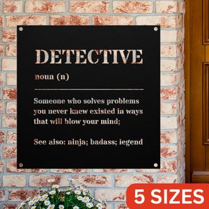 Funny Police Detective Gift Metal Sign For Women and Men, For Xmas, Birthday, Appreciation, Thank You Gift, A Personalized Custom Name Wall