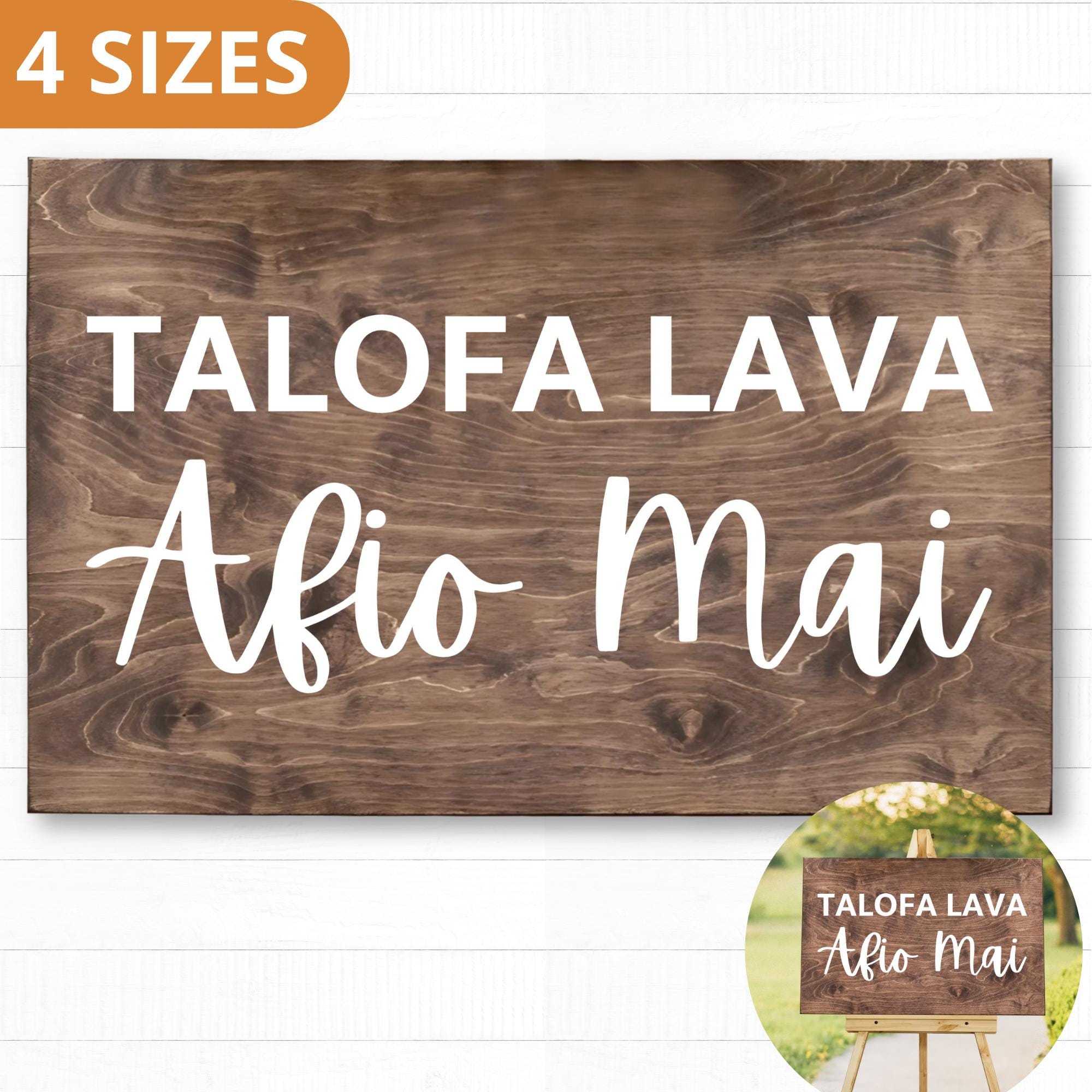 Talofa Lava Sign With Samoan Gift Wood Sign Wooden Wedding Sign Front ...