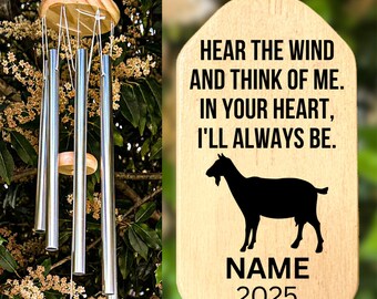 Goat Wind Chime Goat Memorial Loss Gift Sympathy Bereavement Listen To The Wind Condolence Gift