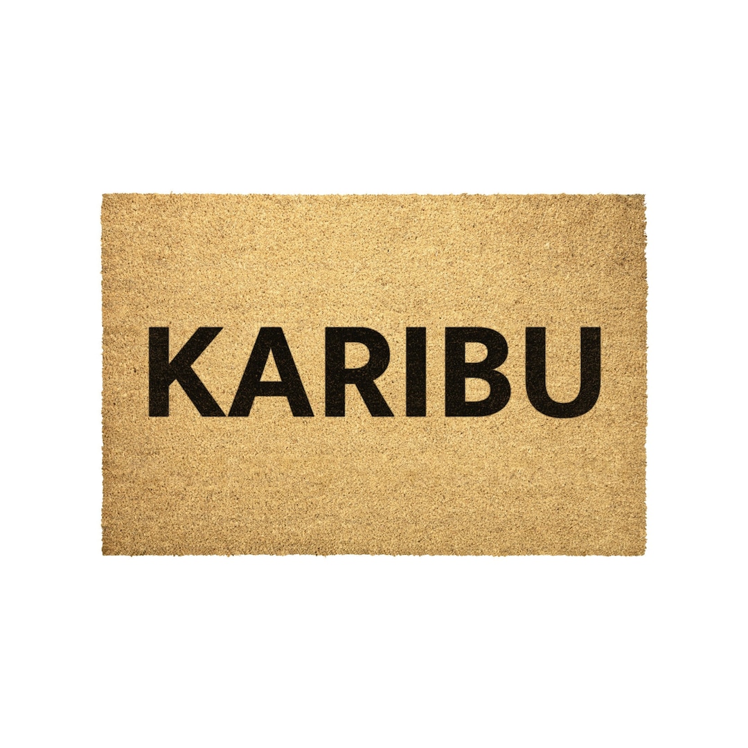 Swahili Doormat Karibu Outdoor Rug Coir Kiswahili Waswahili