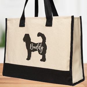 Labradoodle Tote Bag, Gift Custom Bag Personalized Gift Bag, Custom Dog Mom Gift, Personalized Pet Bag, Custom Pet gift, Canvas Tote Bag