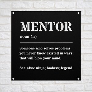 Mentor Thank You Gift, Gift Idea For Boss, Coworker, Teacher, Funny Personalized Custom Name Wall Art