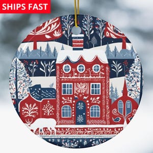 Scandinavian Christmas Ornaments Swedish Folk Art Gift Norwegian Christmas Home Decor European Gifts Nordic Folk Art Christmas Gift