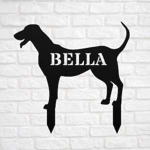 Personalized Foxhound Statue Stake, Custom Foxhound Dog Outdoor Yard Art Decor, Memorial Remembrance Silhouette Sculpture, Outdoor Statue
