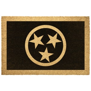 Tennessee Flag Doormat Tennessee State Flag Stars Outdoor Rug Gift For Tennessean Door Mat Front Porch Decor Housewarming Home Christmas