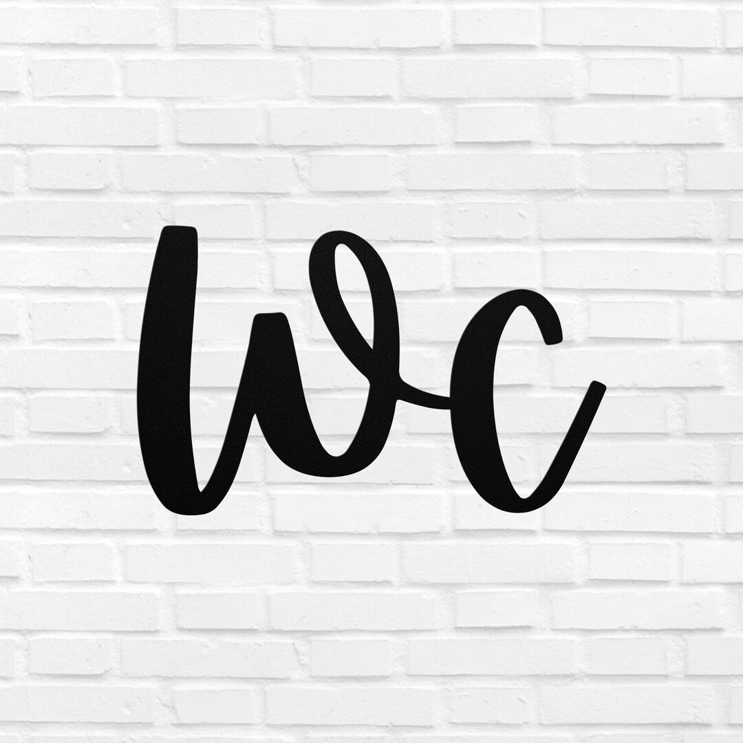 Wc Restroom Sign Bath Loo Metal Sign Bathroom German Etsy