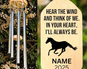 Horse Wind Chime Horse Memorial Horse Loss Gift Sympathy Bereavement Listen To The Wind Condolence Gift