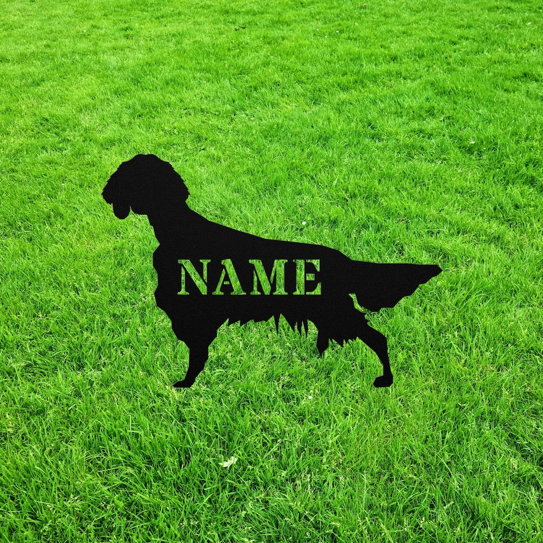 Personalized Irish Setter Garden Statue Stake, Custom Irish Setter