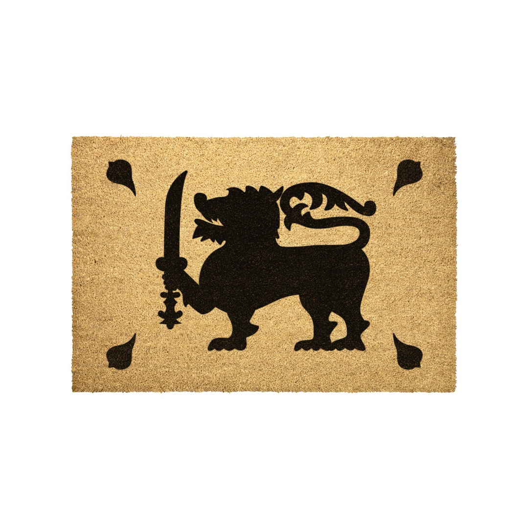 Sri Lanka Flag Doormat Outdoor Rug Door Mat Decor Housewarming Summer