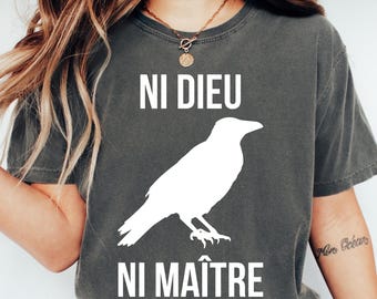 Ni Dieu Ni Maître, Anti-Authoritarian Tshirt, No God No Master, Anti Trump Shirt Leftist Protest Shirt Anarchist T-shirt Anti Trump Shirt c