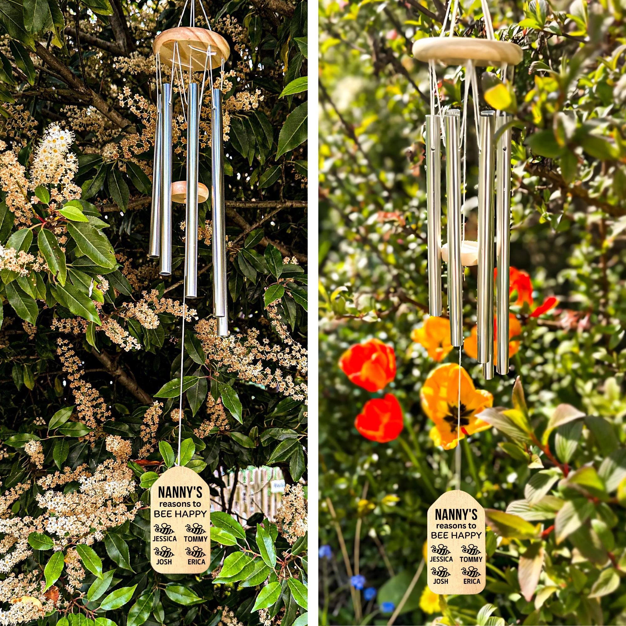 Nanny Wind Chime, Gift for Nanny Birthday Personalized Mother's
