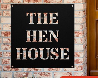 The Hen House Chicken Coop Sign - Backyard Chicken Gift - Cute Chicken Coop Décor - Weather Resistant Metal Street Sign - Chicken Lover