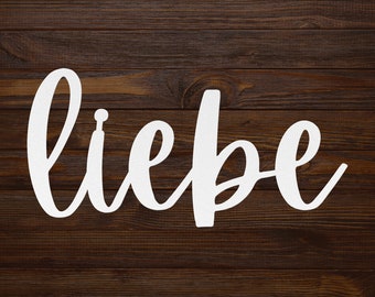 Liebe Sign German Love Deutsch Deutschland Sign Metal Word Gift For German Home Decor Wedding Christmas Gift