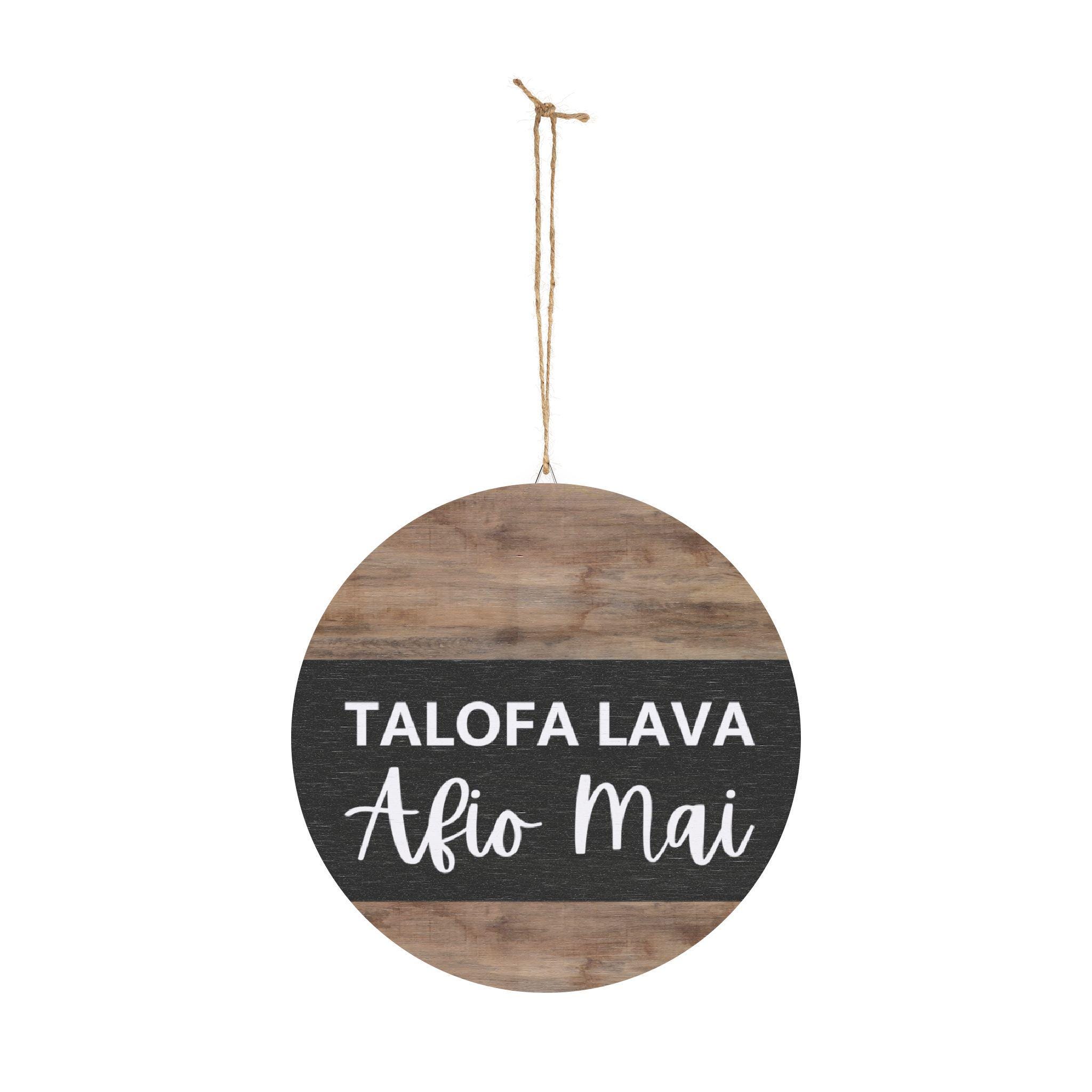 Talofa Lava Sign With Samoan Gift Door Hanger Wood Sign Front Door ...
