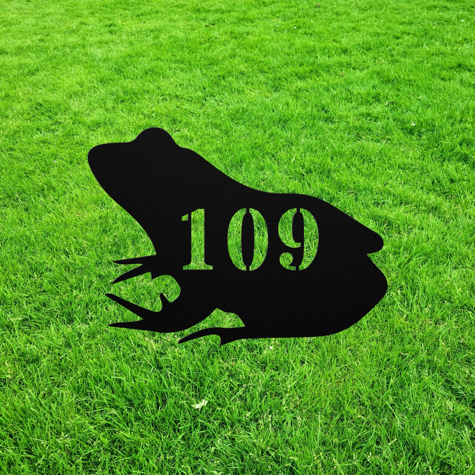 Frog Address House Sign Frog Metal Address Steel Yard Sign Etsy