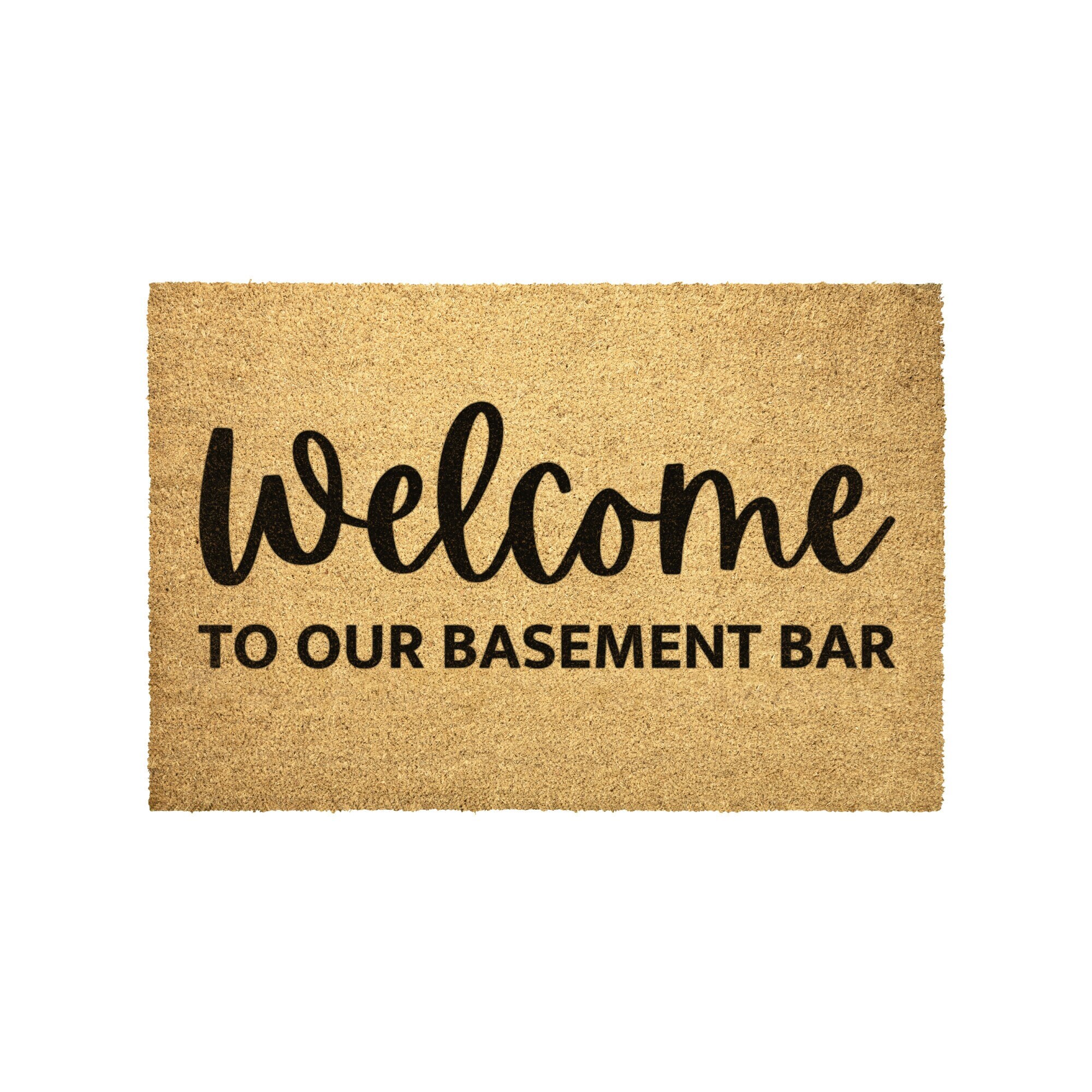 Welcome to Our Basement Bar Doormat, Basement Bar Outdoor