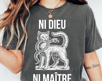 Ni Dieu Ni Maître, Anti-Authoritarian Tshirt, No God No Master, Anti Trump Shirt Leftist Protest Shirt Anarchist T-shirt Anti Trump Shirt a