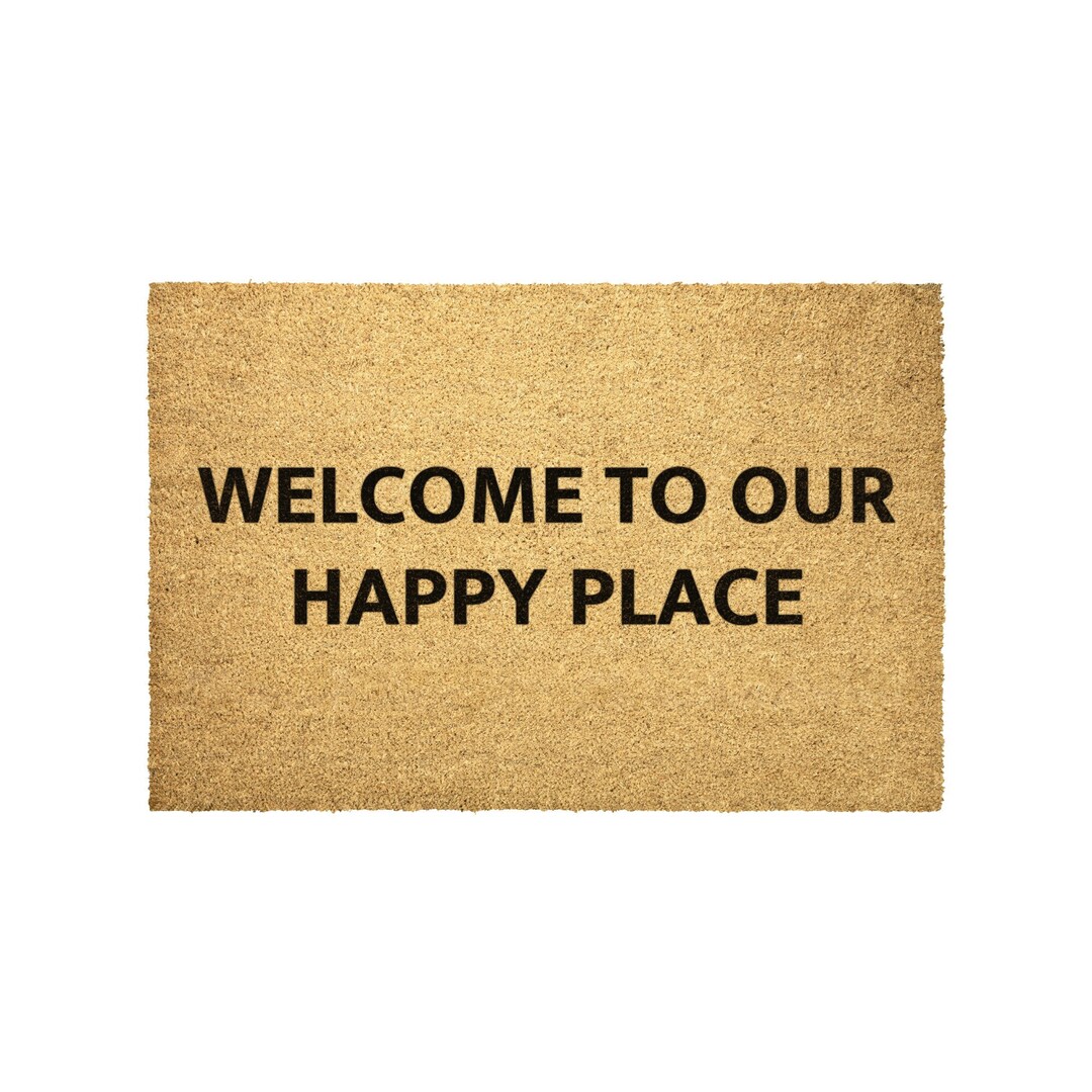 to Our Happy Place Doormat Outdoor Rug, Camper Door Mat Décor
