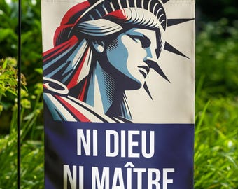 Ni Dieu Ni Maître, Anti-Authoritarian Garden Flag, No God No Master, Anti Trump Flag Leftist Protest Flag Anarchist Sign Anti Trump Flag c
