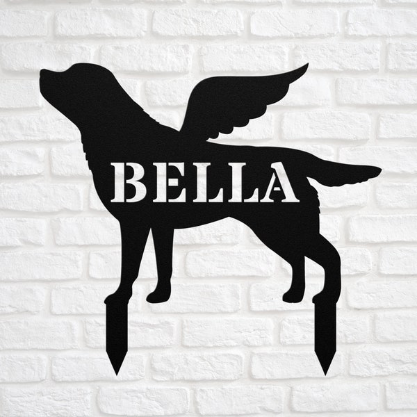 Black Lab Garden Memorial Etsy