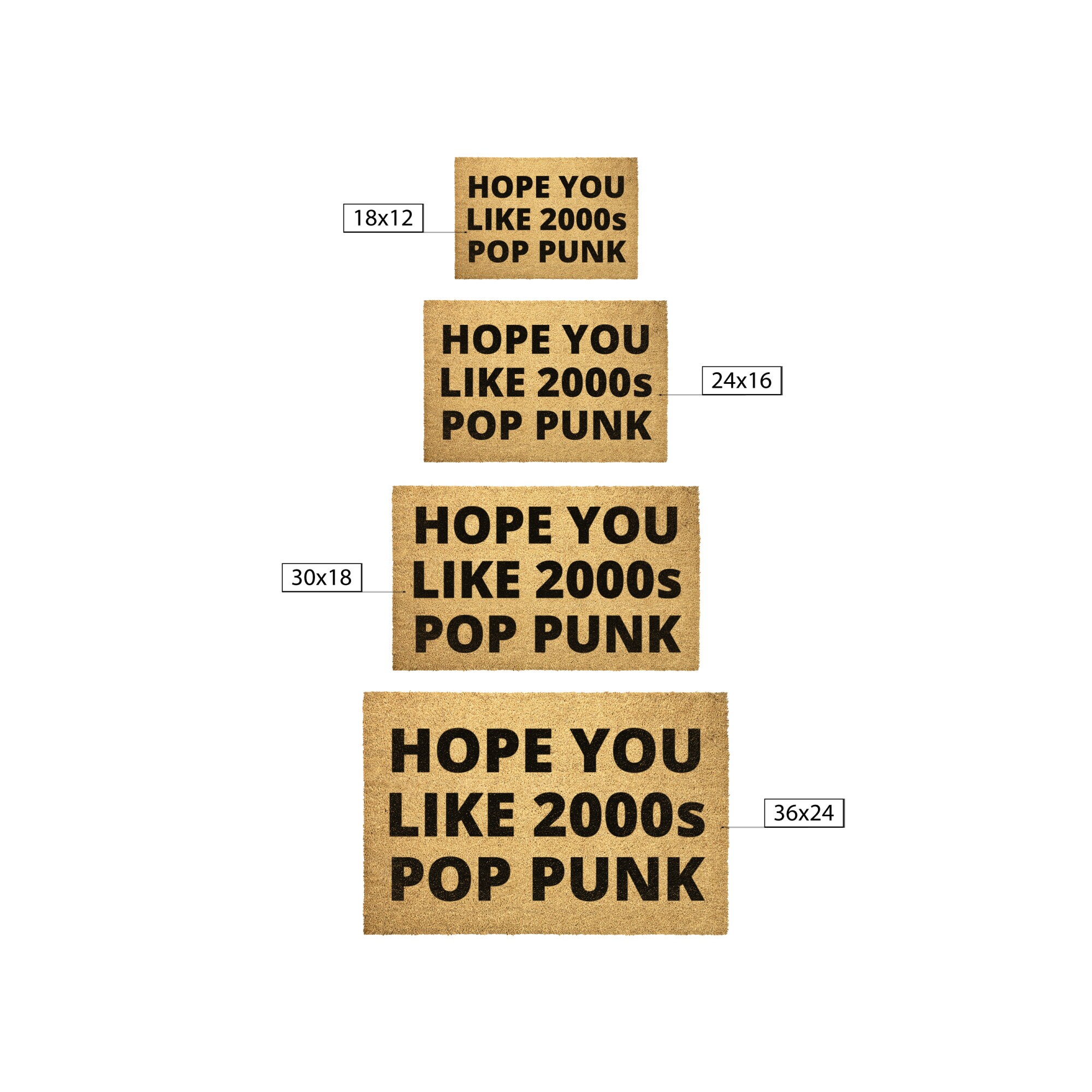 Hope You Like 2000's Pop Punk Doormat Outdoor Rug Door Mat Decor