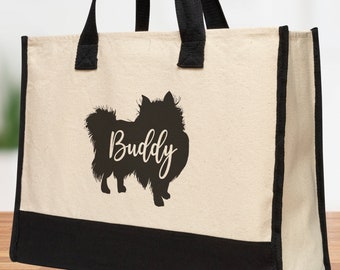 Pomeranian Tote Bag, Gift Custom Bag, Personalized Gift Bag, Custom Dog Mom Gift, Personalized Pet Bag, Custom Pet gift, Canvas Tote Bag