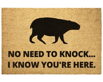 Capybara Doormat Door Mat Funny Capybara Gift Dog Lover Gifts Home Decor Outdoor Entry Coir Rug Mom Dad Gift