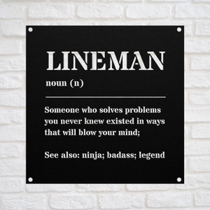 Best Power Lineman Gift Metal Sign For Women and Men, For Christmas, Birthday, Appreciation, Thank You Gift, A Personalized Custom Name Wall