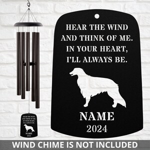 Silken Windhound Wind Chime Sail Silken Windhound Memorial Silken Windhound Loss Gift Sympathy Bereavement Listen To The Wind Condolence