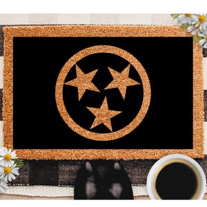 Tennessee Flag Doormat Tennessee State Flag Stars Outdoor Rug Gift For Tennessean Door Mat Front Porch Decor Housewarming Home Christmas